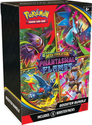 Pokemon TCG Mega Evolution Phantasmal Flames Booster Bundle (6 Packs)