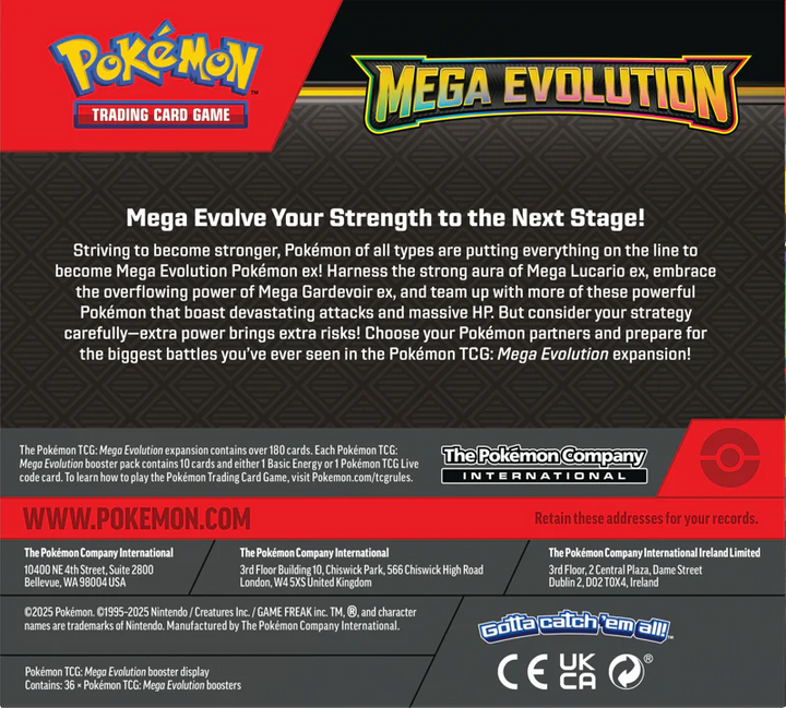 Pokemon TCG Mega Evolution Booster Box (36 Pack)