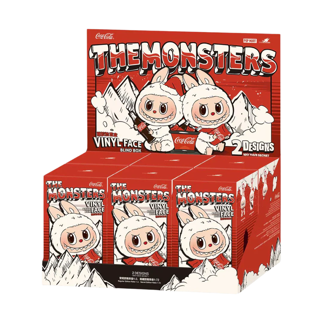 POP MART LABUBU THE MONSTERS COCA-COLA SERIES VINYL FACE - CASE OF 6