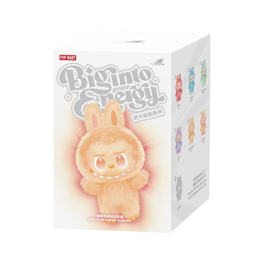 POP MART LABUBU THE MONSTERS BIG INTO ENERGY SERIES VINYL PLUSH PENDANT - CASE OF 6