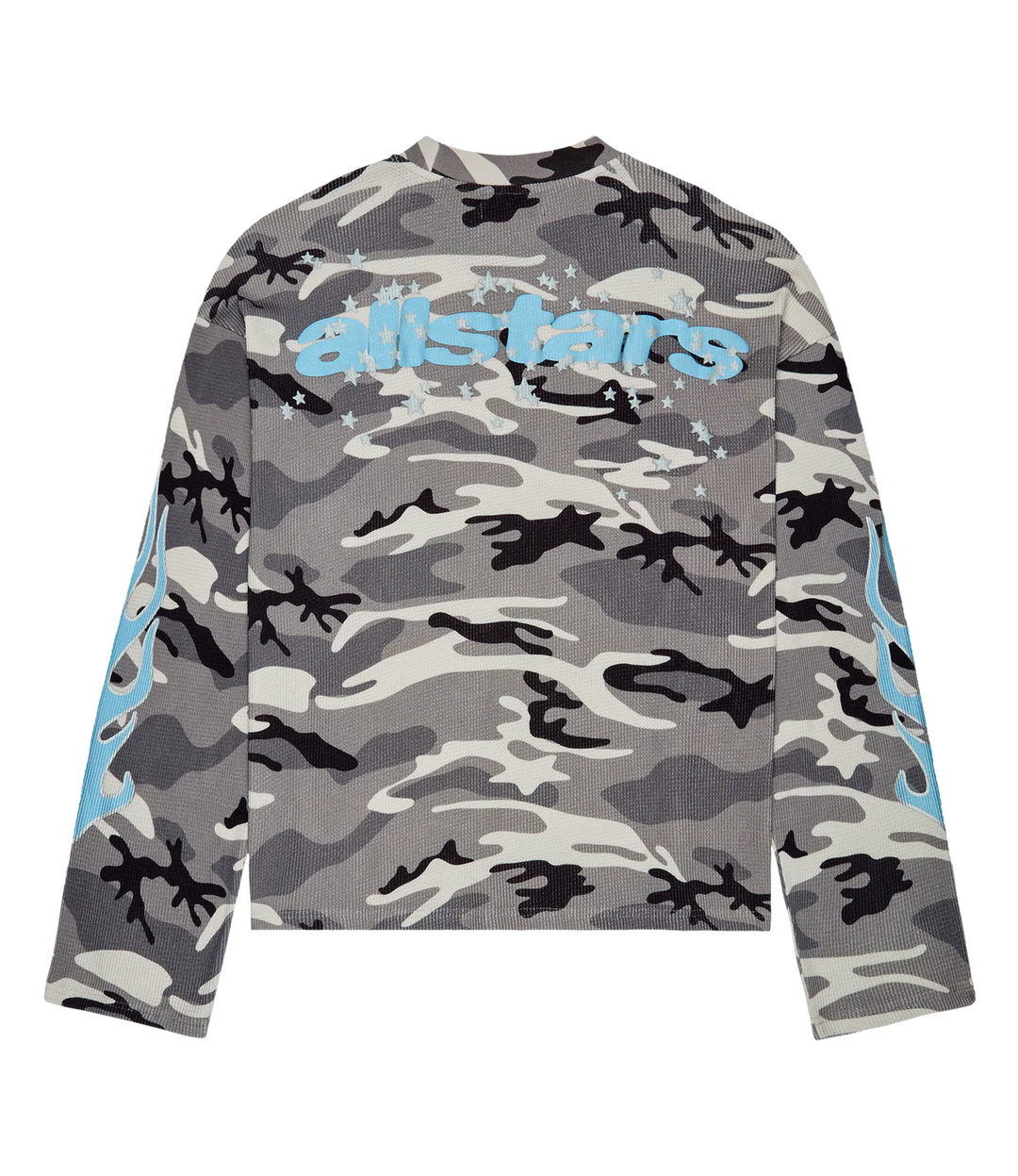 Broken Planet Grey STAR CAMO WAFFLE LONG SLEEVE