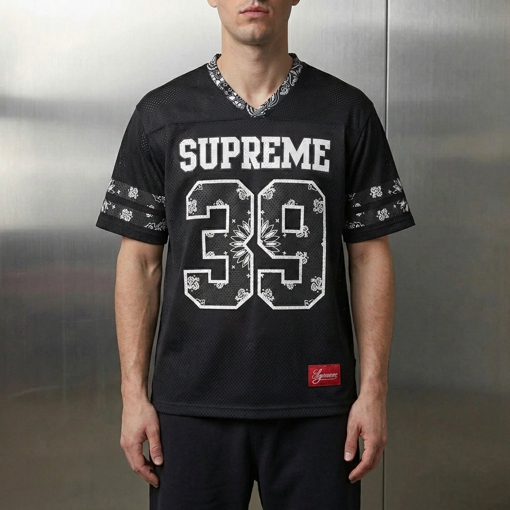 Supreme Bandana Football Jersey 'Black'