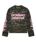 Broken Planet GREEN STAR CAMO WAFFLE LONG SLEEVE
