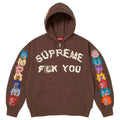 Supreme F*ck You Zip Up Hooded Sweatshirt ‘Brown’