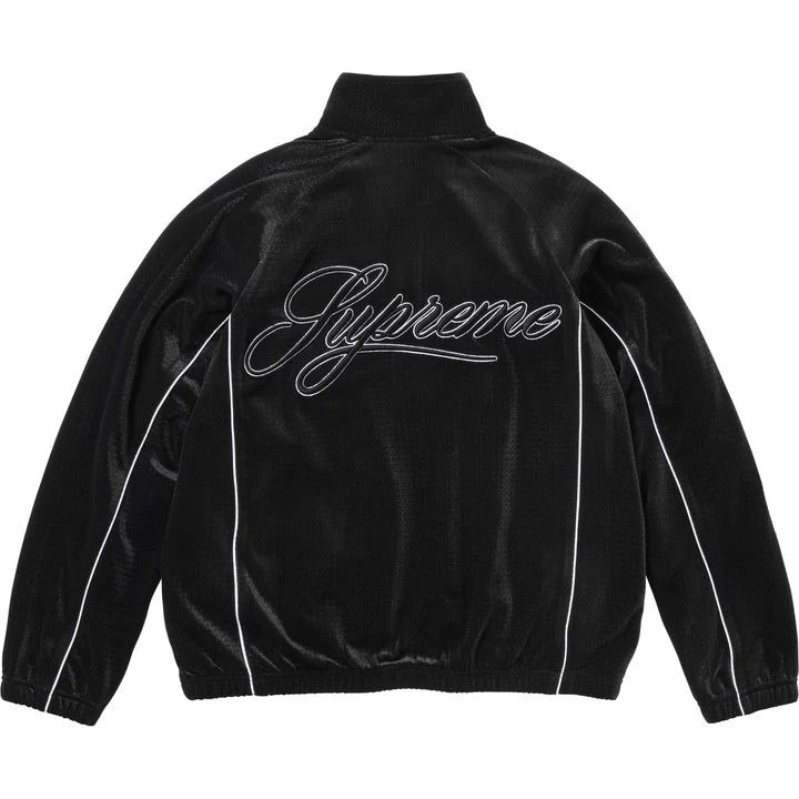 Supreme Velour Mesh Track Jacket & Pant Tracksuit Set ‘Black’ – SS26