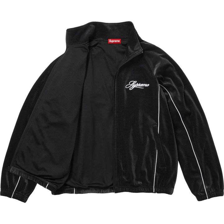 Supreme Velour Mesh Track Jacket & Pant Tracksuit Set ‘Black’ – SS26