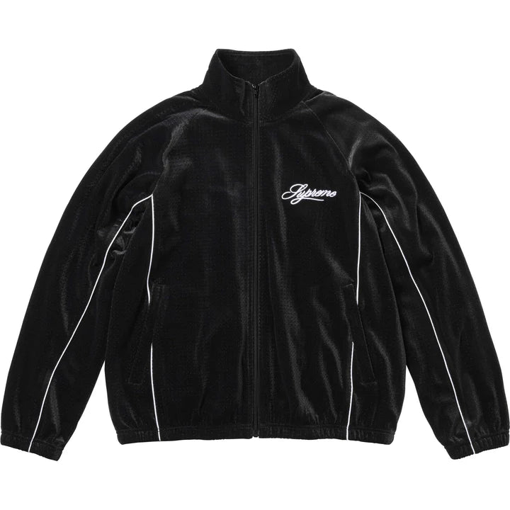 Supreme Velour Mesh Track Jacket & Pant Tracksuit Set ‘Black’ – SS26