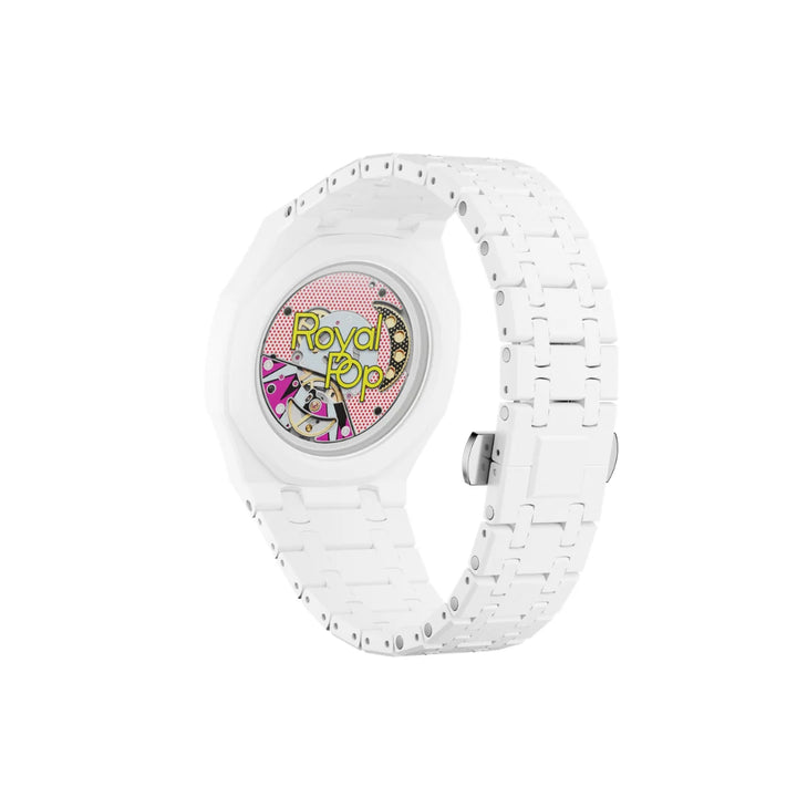 Swatch X Audemars Piget Royal Pop Bioceramic Watch Strap 'Huit Blanc'