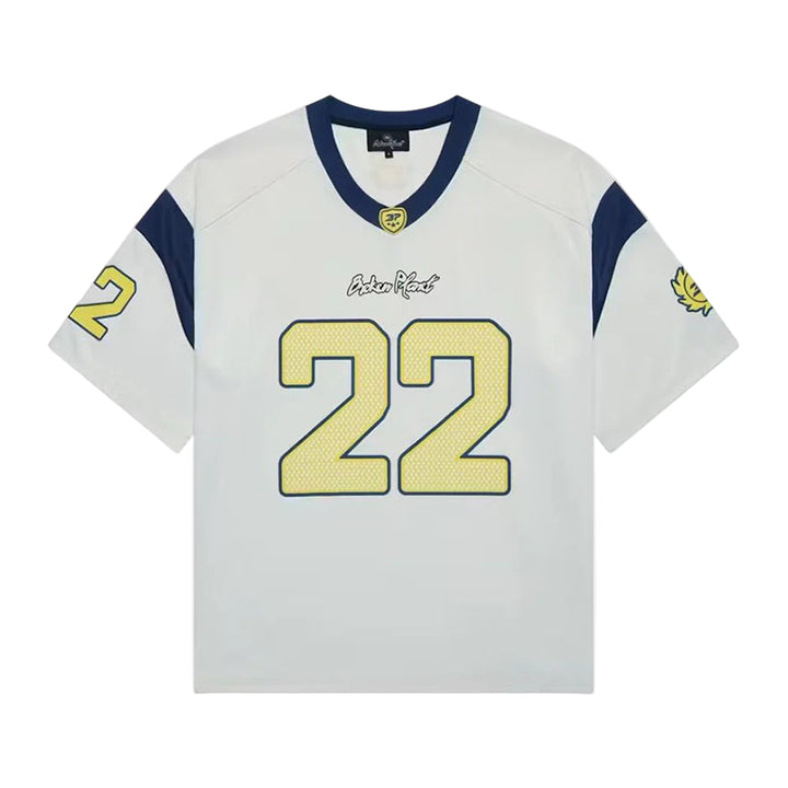 Broken Planet Football Jersey - White / Blue