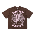 Saint Vanity 'Griffin Logo Tee' Brown/Pink