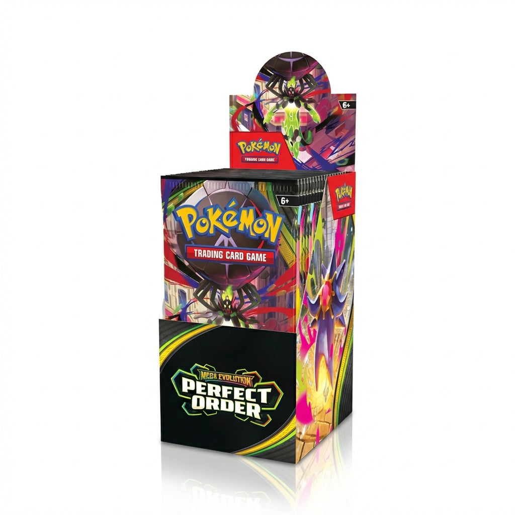 where to buy pokemon booster boxes uk TCG Mega Evolution Perfect Order 18 Packs Size:4 Packs (1 of Each Art) GREEDENT Umm Best Buy promo