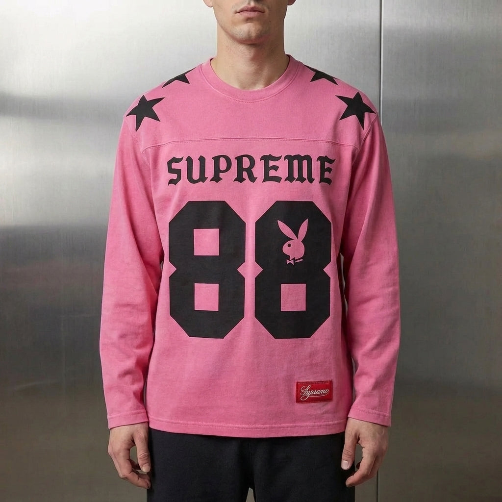 Supreme x Playboy L/S Football Top 'Pink'