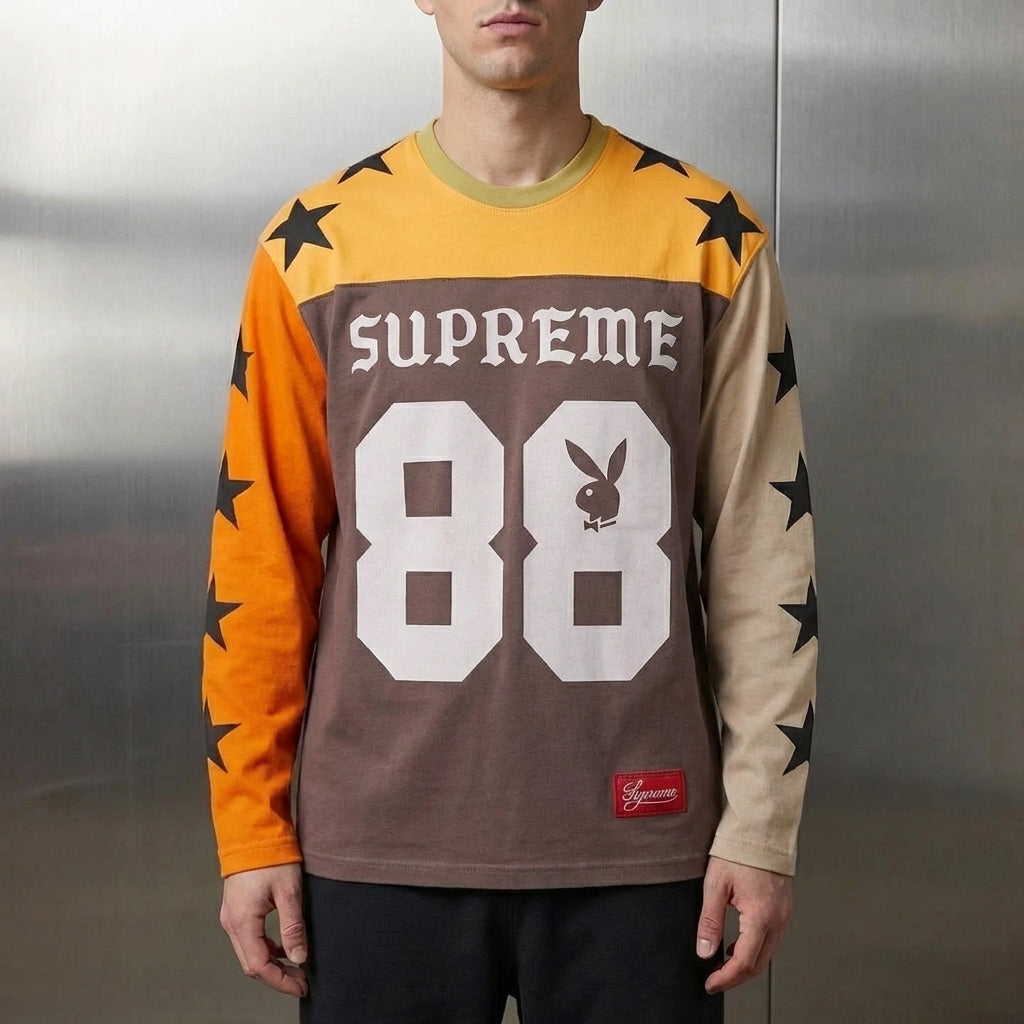 Supreme x Playboy L/S Football Top 'Multicolour Tan'