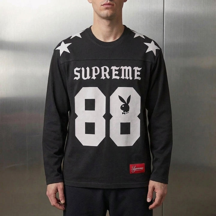 Supreme x Playboy L/S Football Top 'Black'