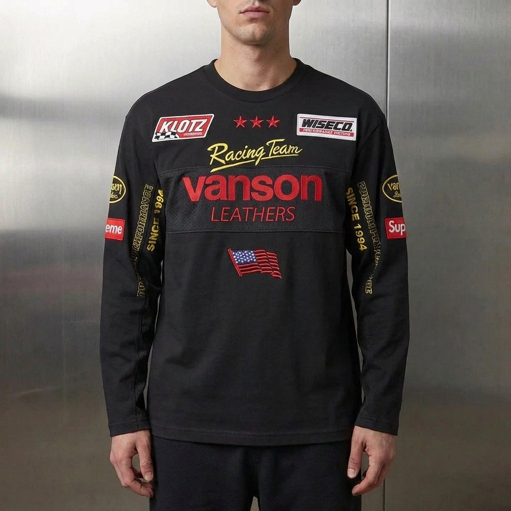 Supreme x Vanson Leathers L/S Top 'Black'