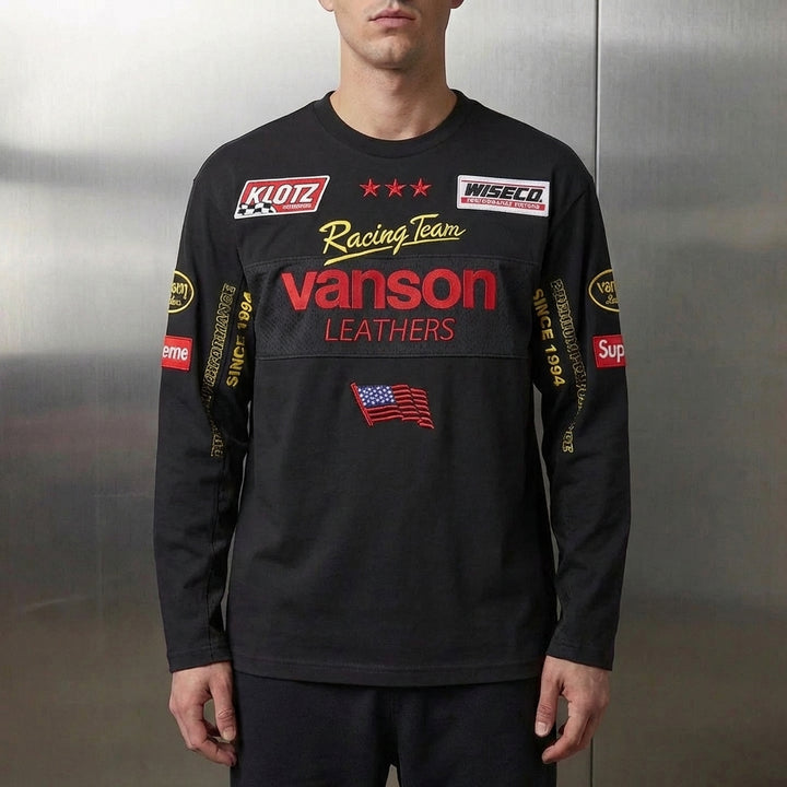 Supreme x Vanson Leathers L/S Top 'Black'