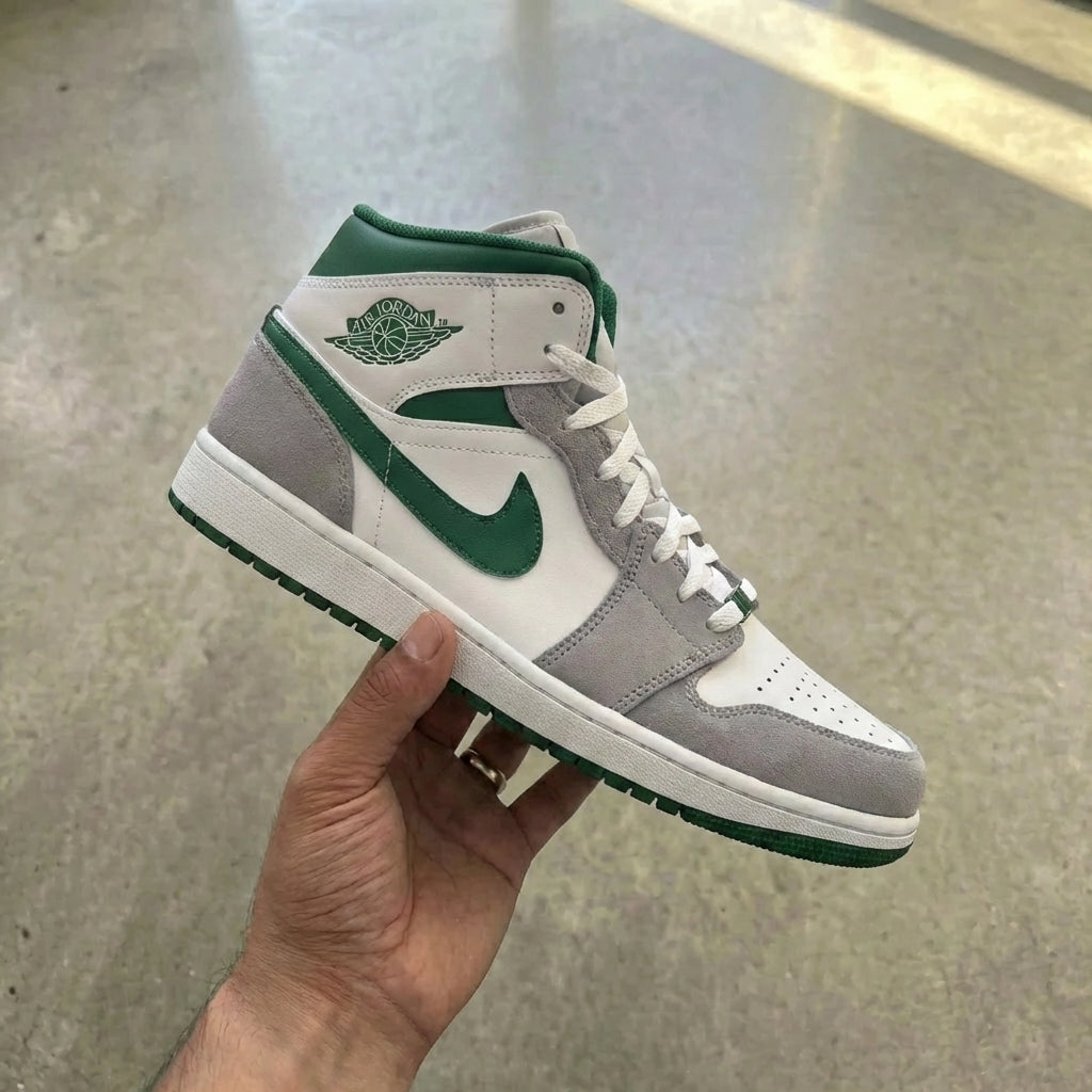 Air Jordan 1 Mid 'Grey Green' (GS)