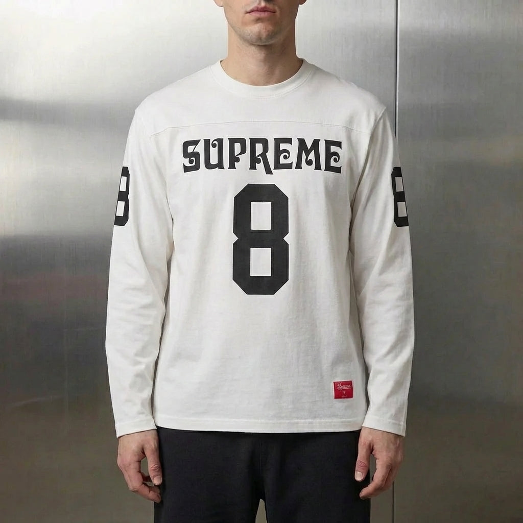 Supreme Affiliated L/S Football Top 'White'