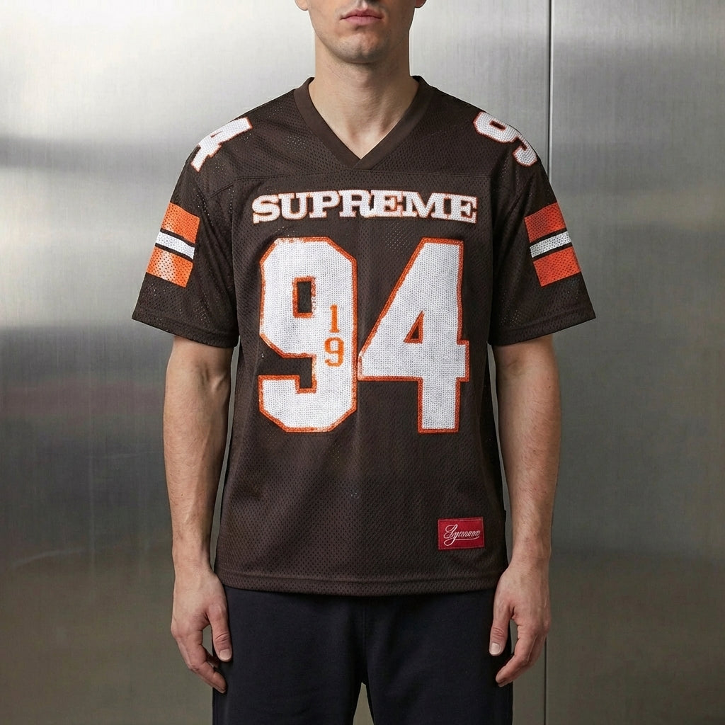 Supreme Sequin Football Jersey 'Brown'