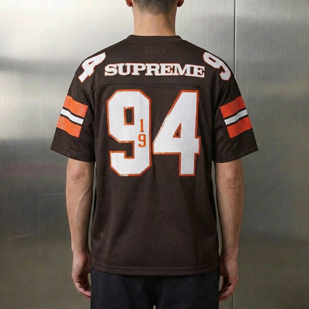 Supreme Sequin Football Jersey 'Brown'