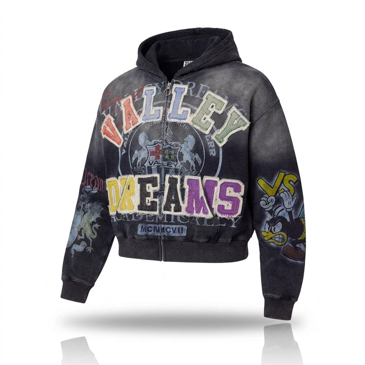 Vale Forever Blasted Zip Up 'Black'