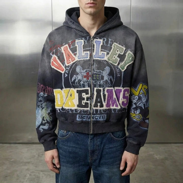 Vale Forever Blasted Zip Up 'Black'
