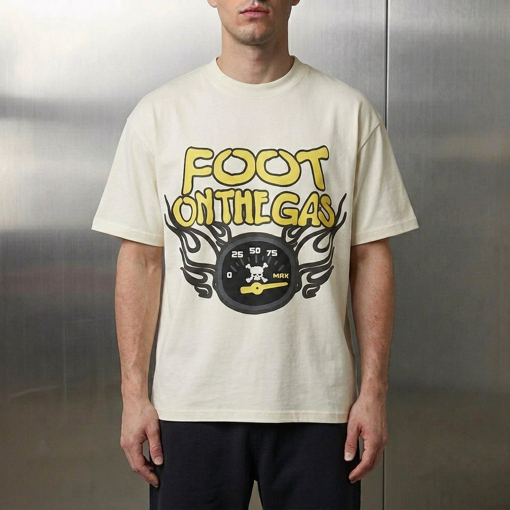 Broken Planet 'Foot On The Gas' T-Shirt 'Vanilla White'
