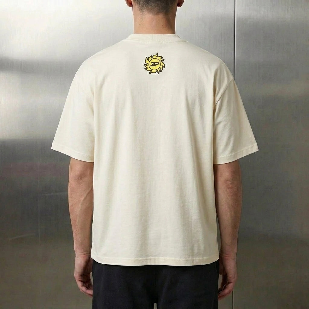 Broken Planet 'Foot On The Gas' T-Shirt 'Vanilla White'