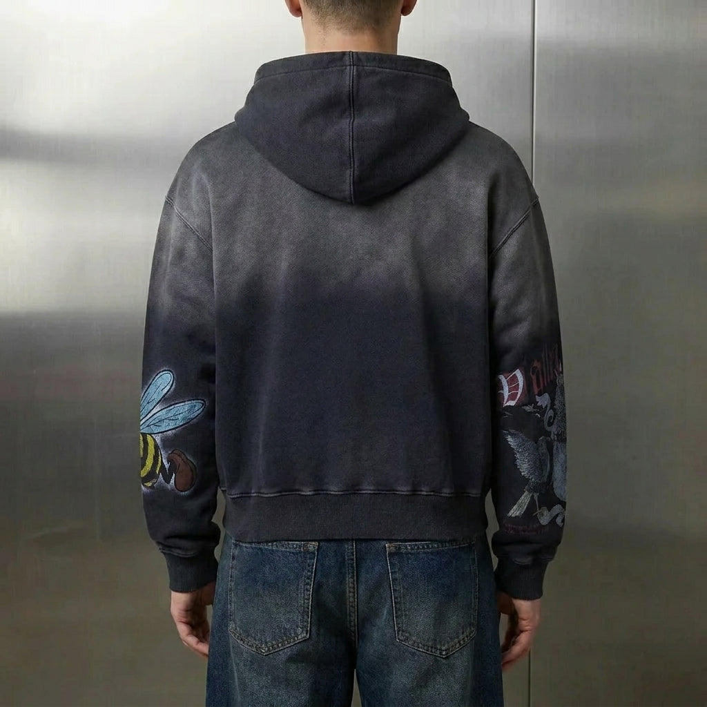 Vale Forever Blasted Zip Up 'Black'