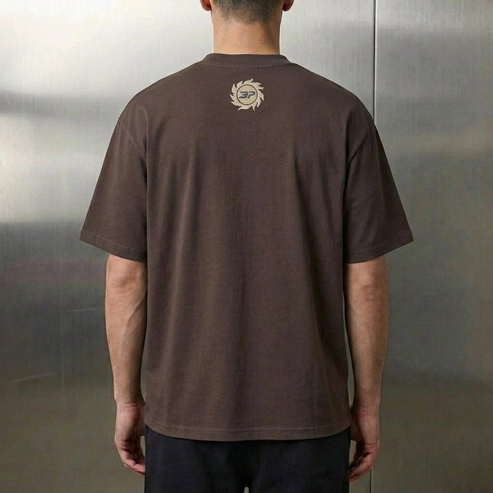 Broken Planet 'Space Trails' T-Shirt 'Mocha Brown'