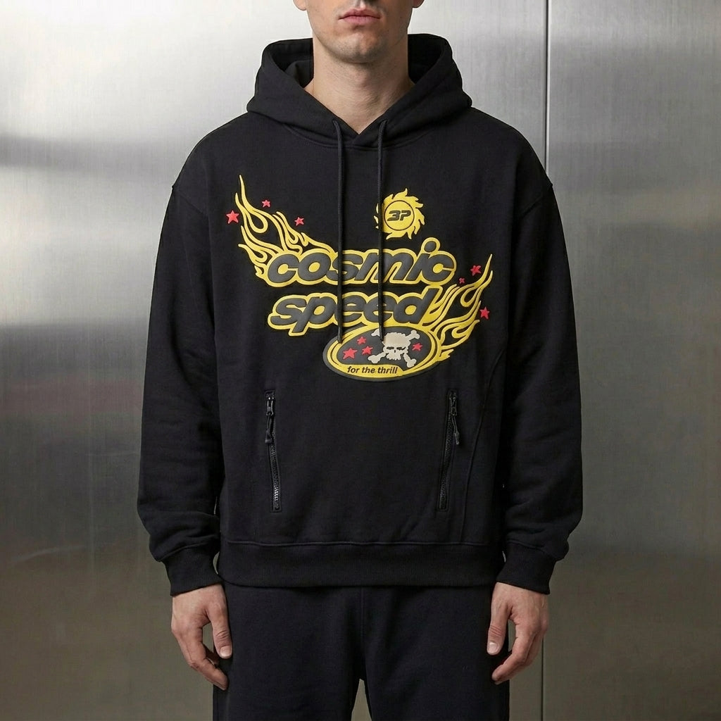 Broken Planet 'Cosmic Speed' Hoodie 'Midnight Black'