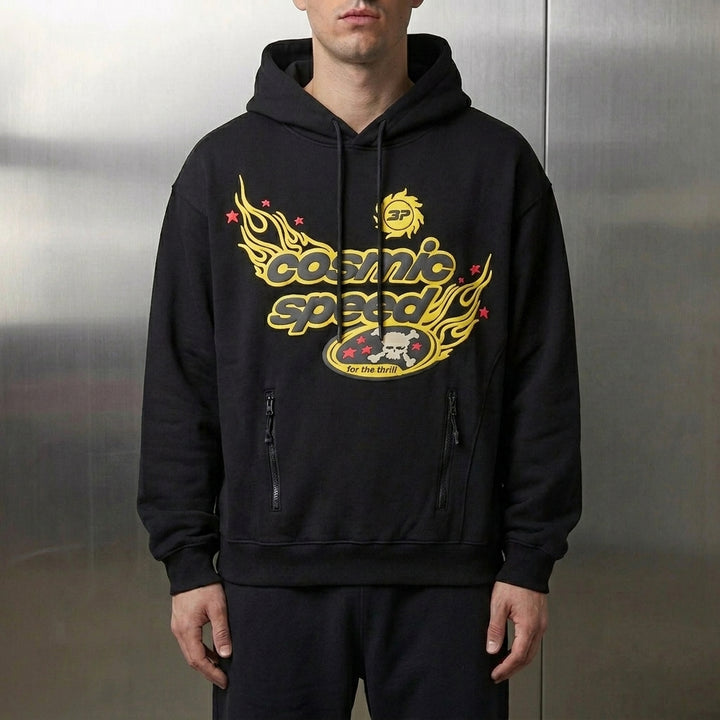 Broken Planet 'Cosmic Speed' Hoodie 'Midnight Black'