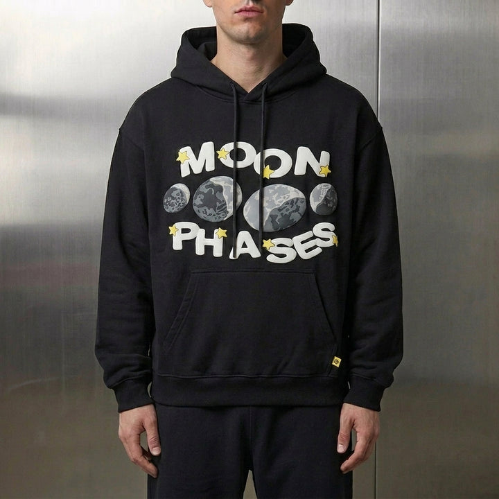 Broken Planet 'Moon Phases' Hoodie 'Midnight Black'