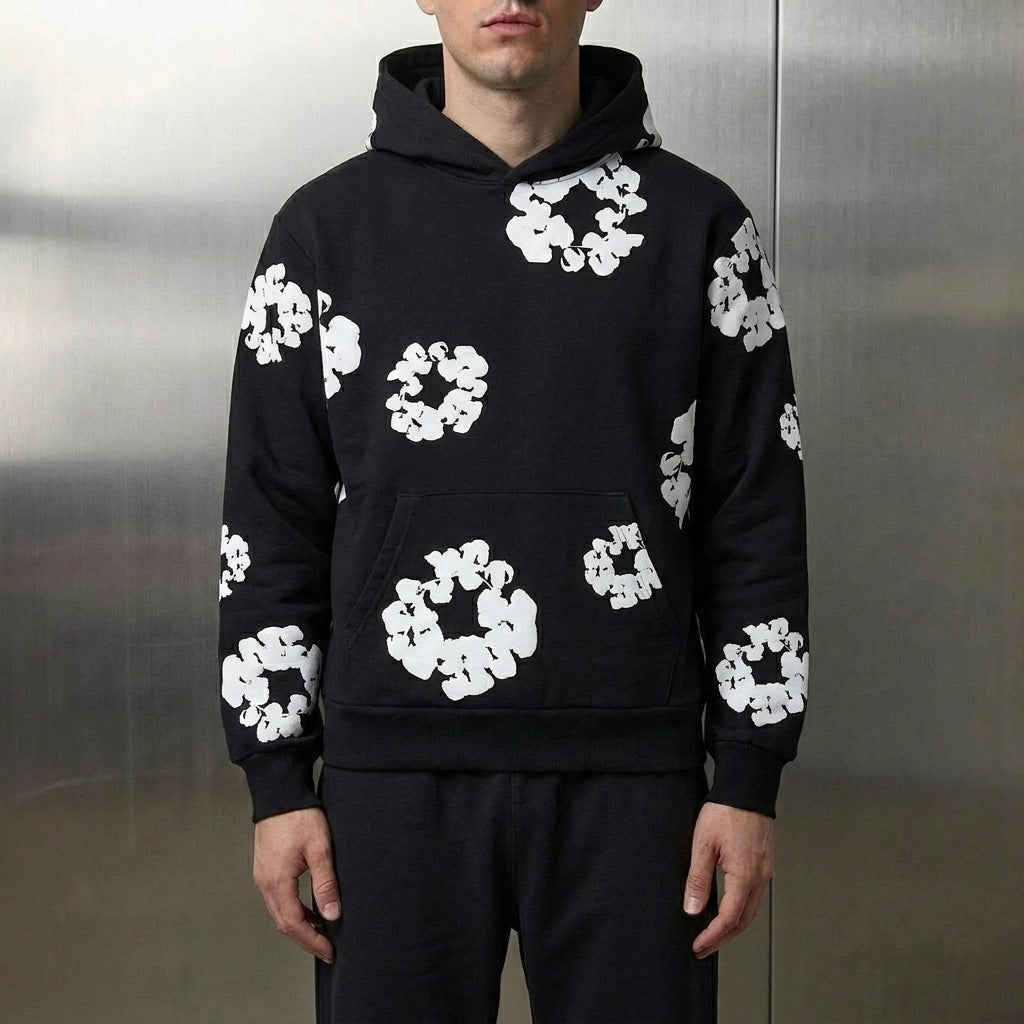 Denim Tears The Cotton Wreath Hoodie 'Black'