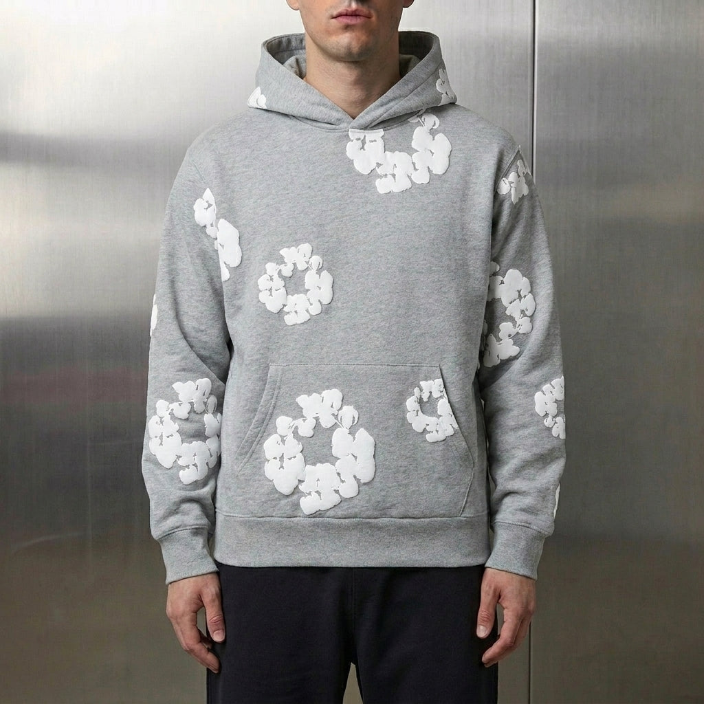 Denim Tears The Cotton Wreath Hoodie 'Grey'