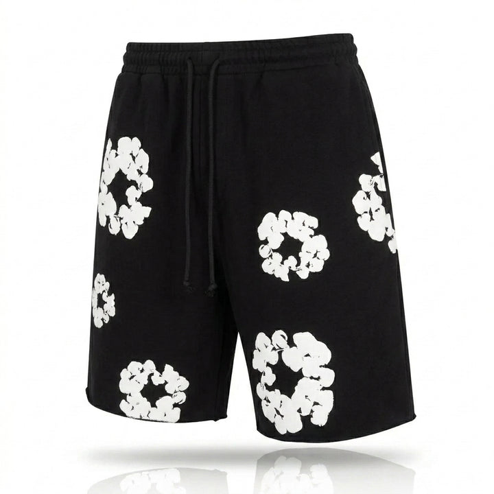 Denim Tears The Cotton Wreath Sweatshorts 'Black'