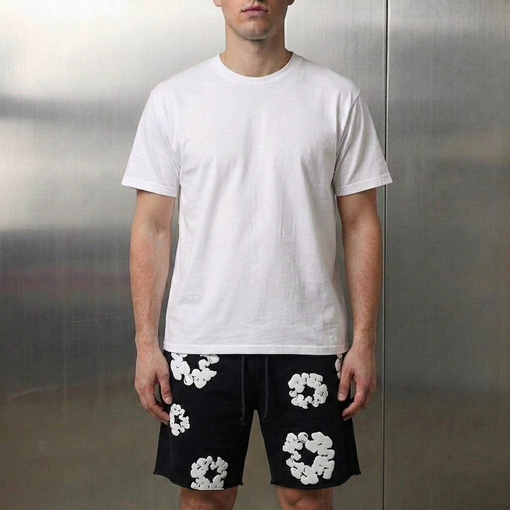 Denim Tears The Cotton Wreath Sweatshorts 'Black'