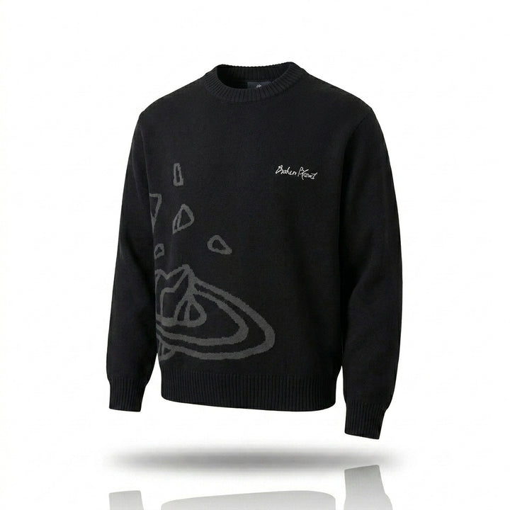 Broken Planet Knit Sweater 'Midnight Black'
