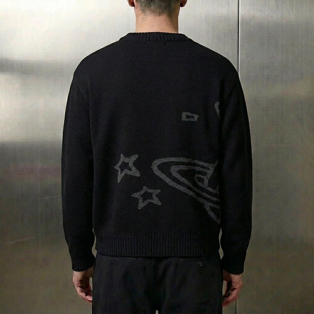 Broken Planet Knit Sweater 'Midnight Black'