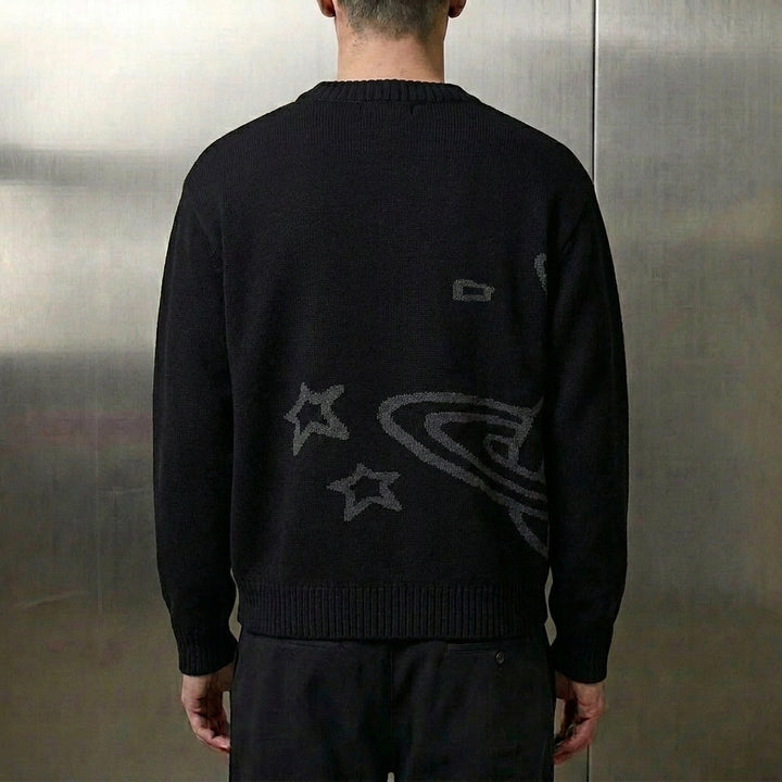 Broken Planet Knit Sweater 'Midnight Black'