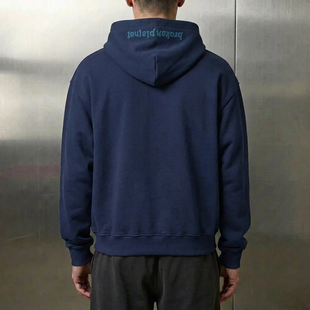 Broken Planet Zip-Up Hoodie 'Deep Navy'