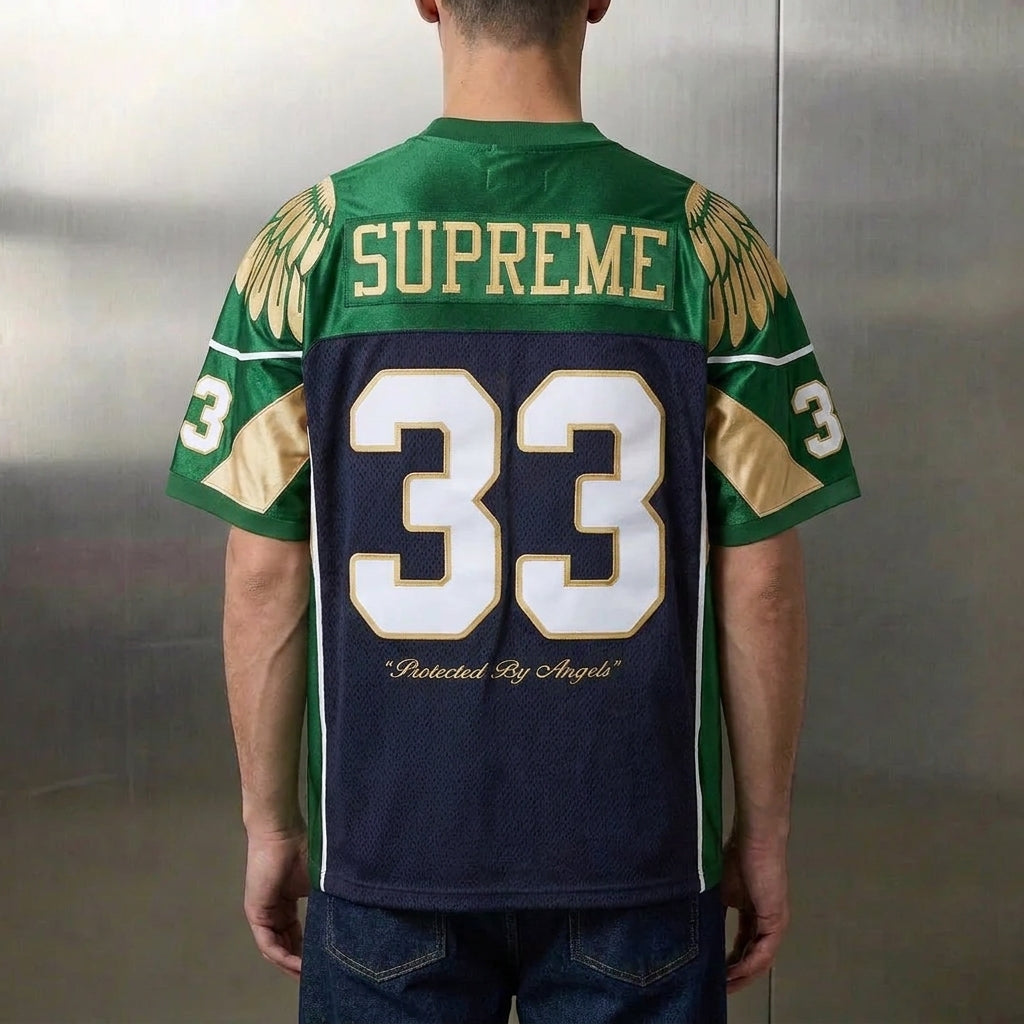 Supreme Wings Football Jersey 'Navy Green'