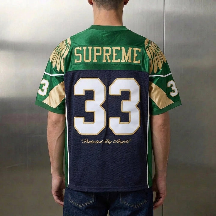 Supreme Wings Football Jersey 'Navy Green'