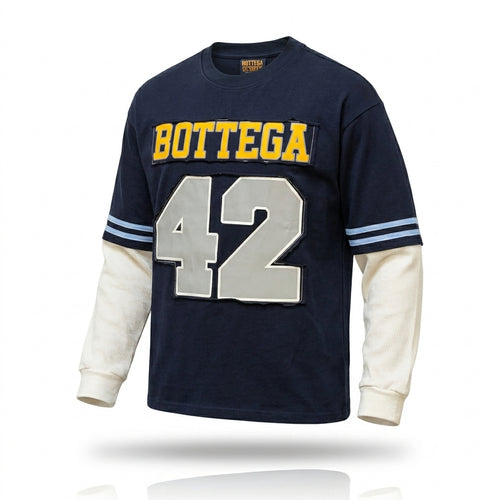 Bottega Desires Jackie Robinson Long Sleeve T-Shirt 'Navy'
