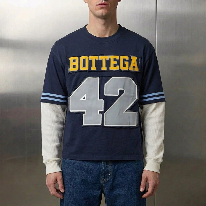 Bottega Desires Jackie Robinson Long Sleeve T-Shirt 'Navy'