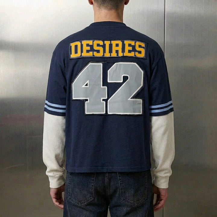 Bottega Desires Jackie Robinson Long Sleeve T-Shirt 'Navy'
