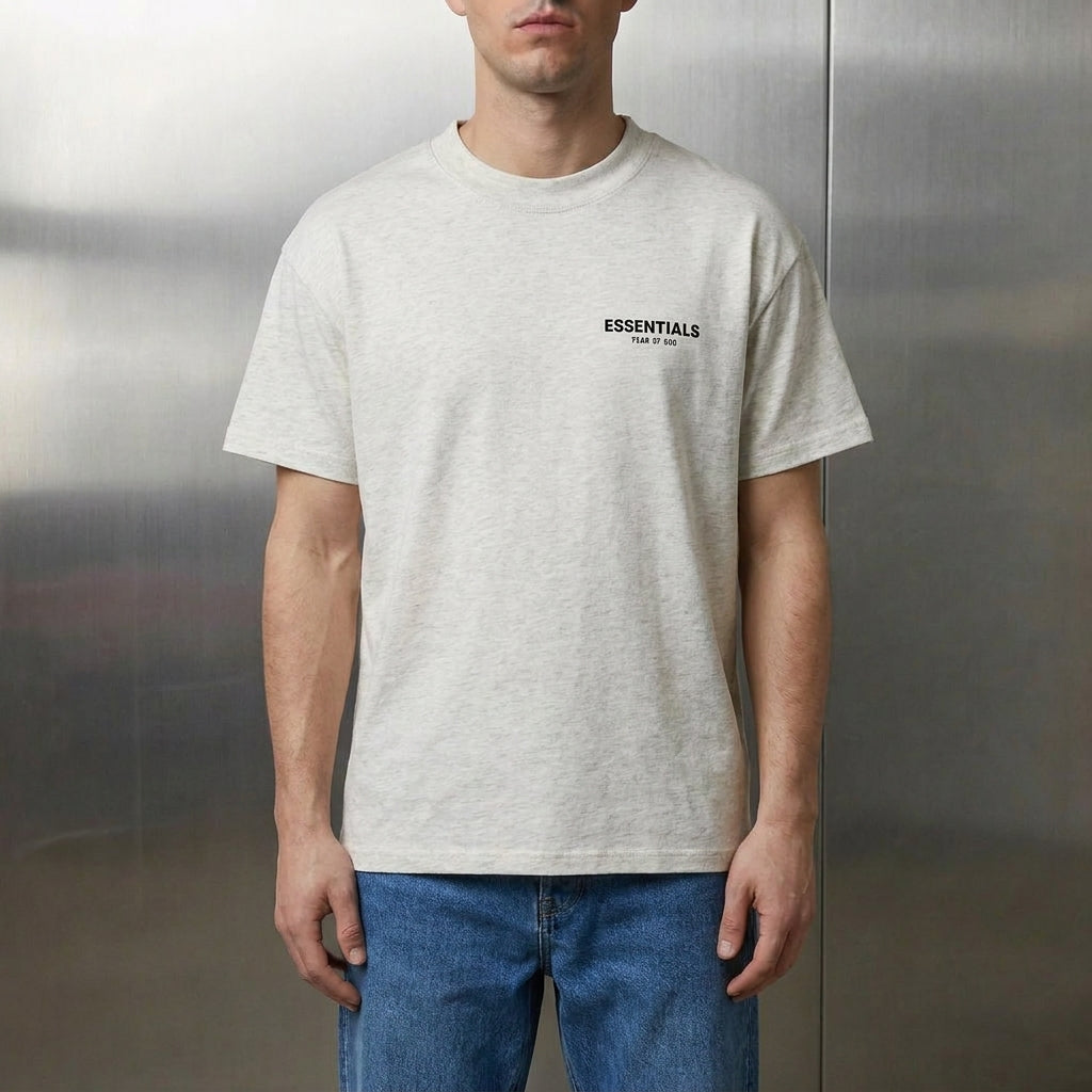Fear of God Essentials T-Shirt 'Light Heather Oatmeal' (SS22)