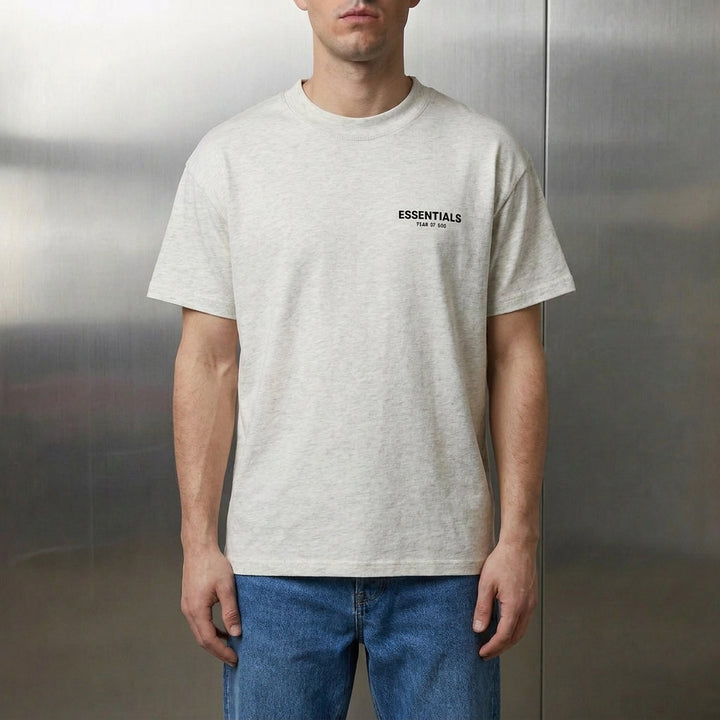 Fear of God Essentials T-Shirt 'Light Heather Oatmeal' (SS22)