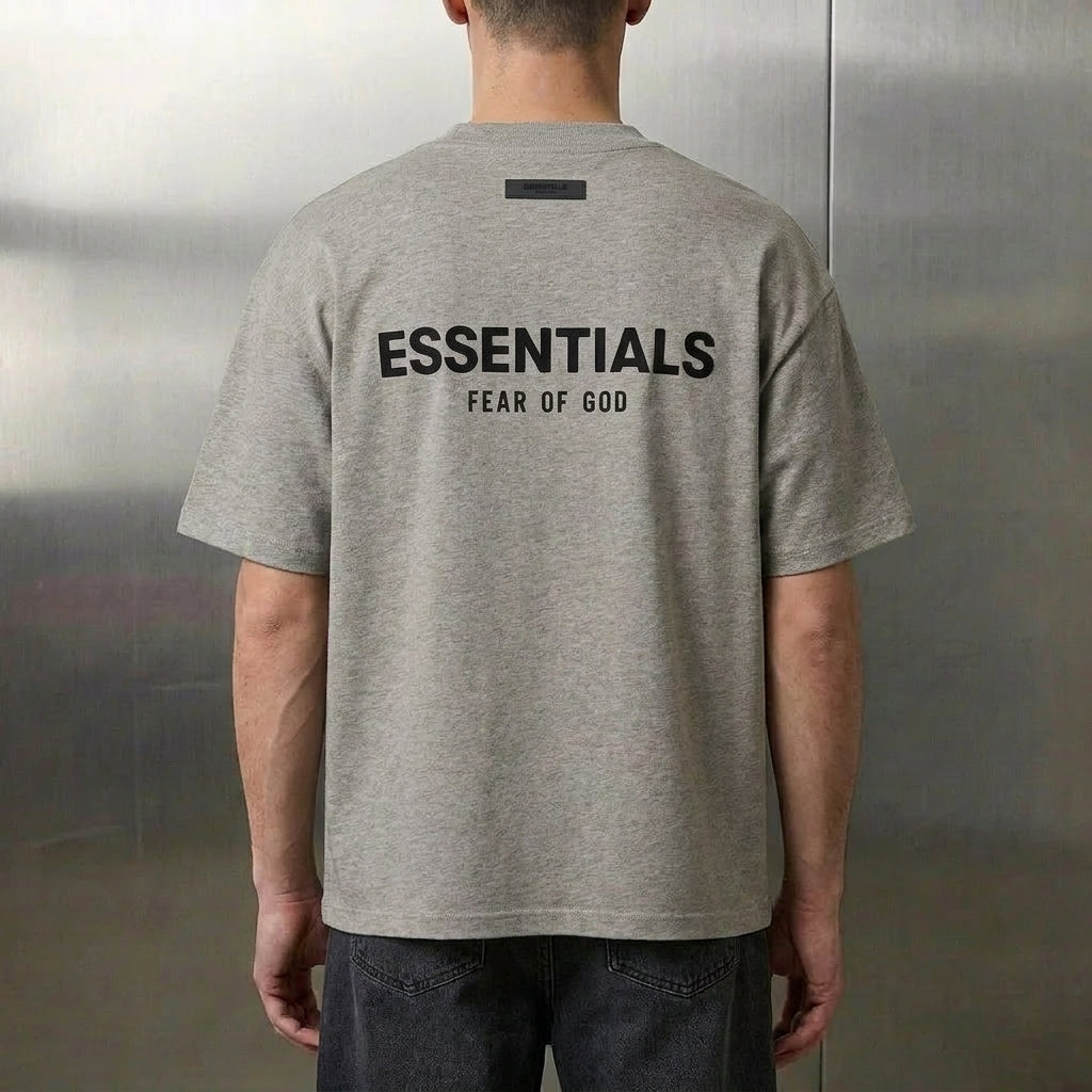 Fear of God Essentials T-Shirt 'Dark Heather Oatmeal' (SS22)