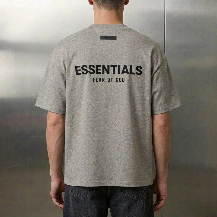 Fear of God Essentials T-Shirt 'Dark Heather Oatmeal' (SS22)